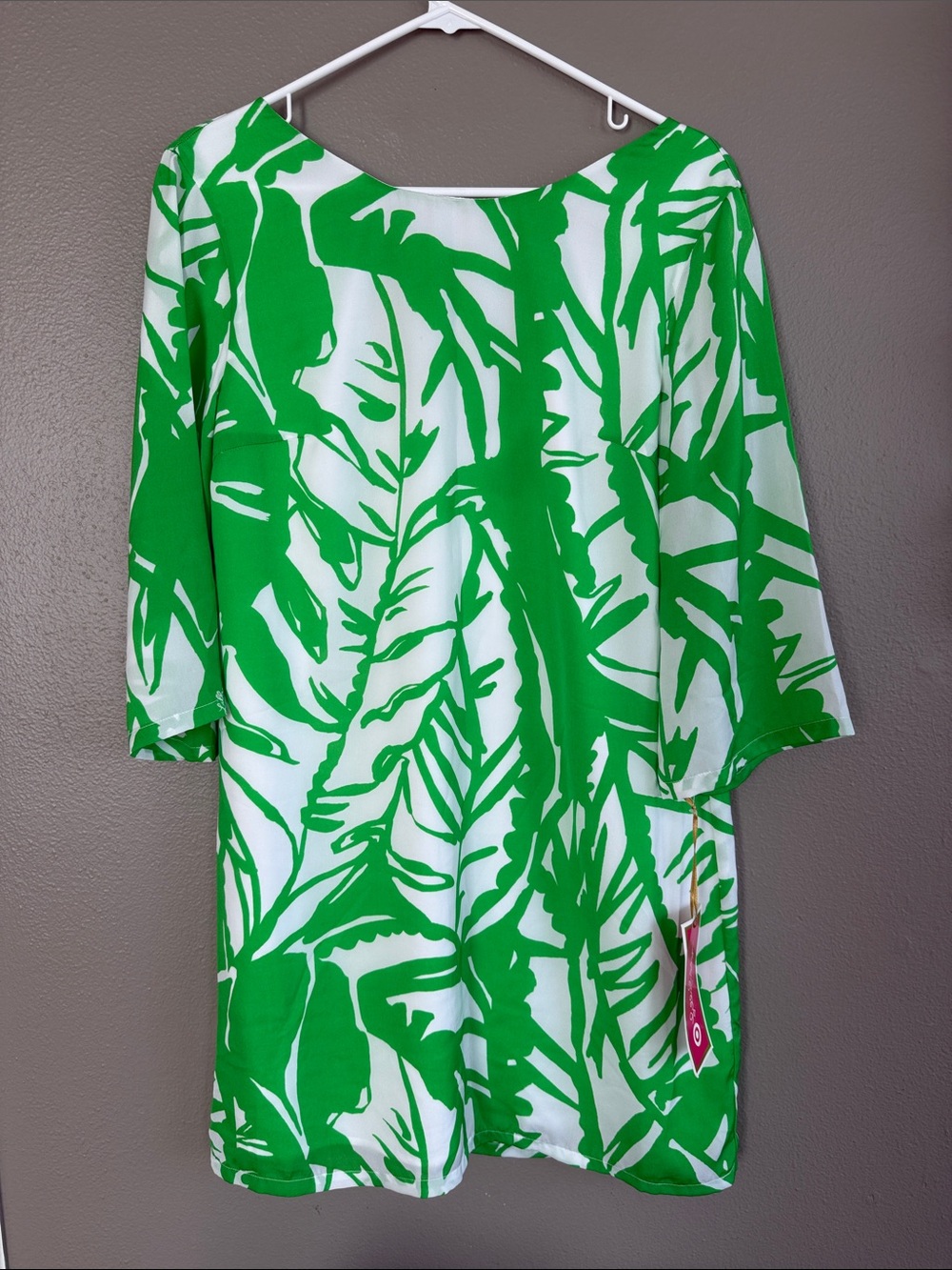 Lilly Pulitzer for Target Green and White Tropical-Print Shift Dress